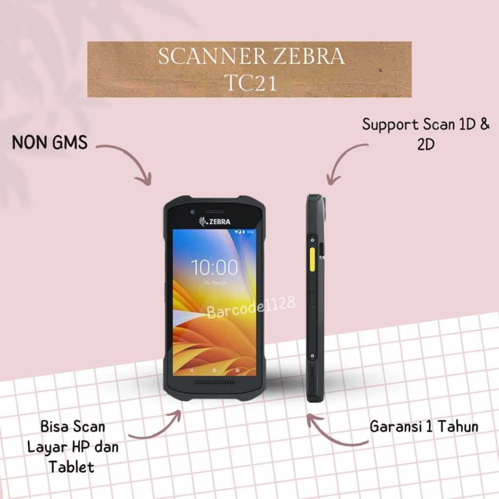 BARCODE SCANNER PDA MOBILE ZEBRA TC21 TOUCH COMPUTER ANDROID