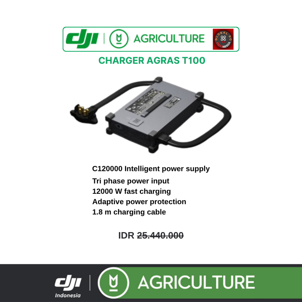 Charger C12000 DJI Agras T100 for Drone Pertanian Agriculture Semprot Hama