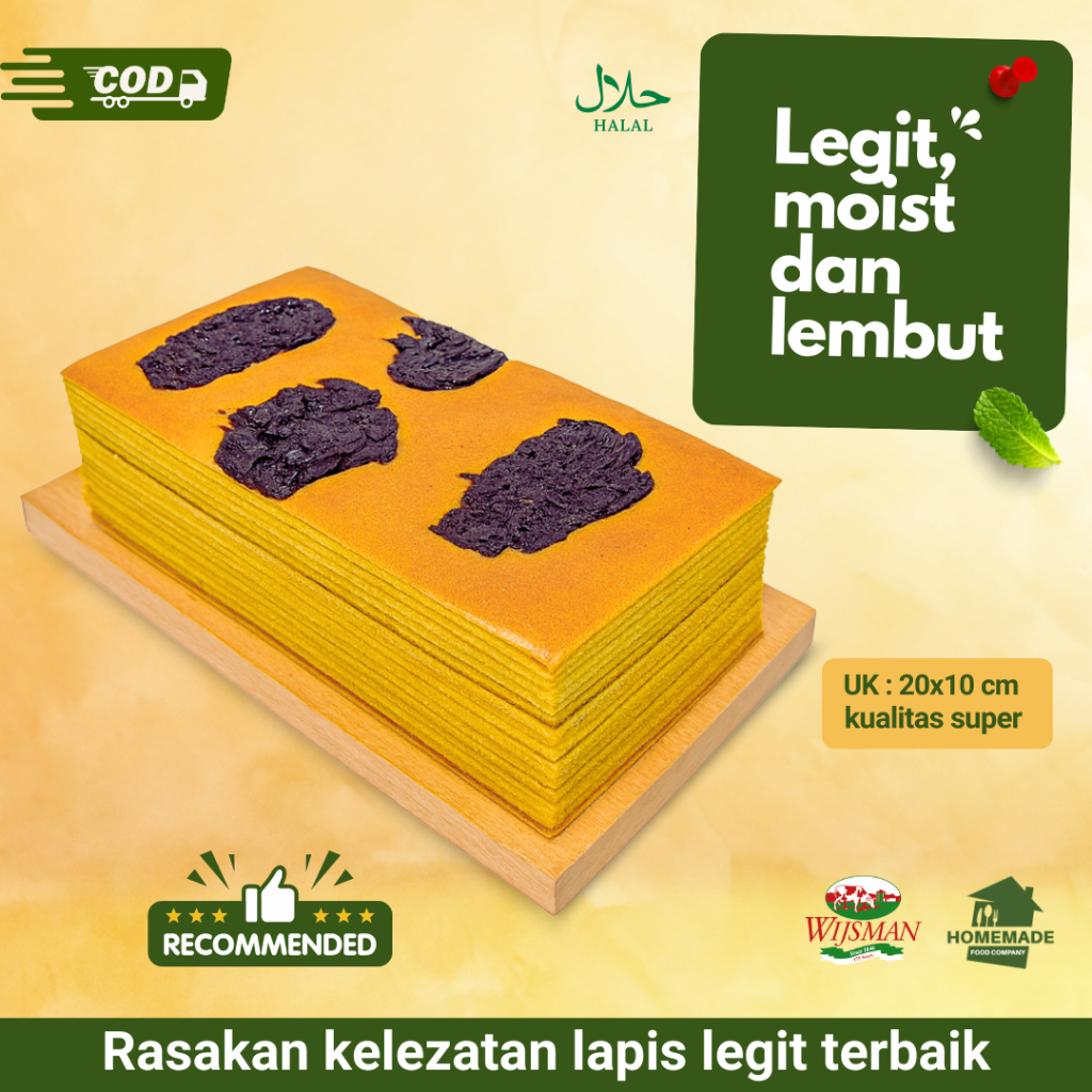 

LAPIS LEGIT PLAM SUPER WIJSMAN 20x10 kue cemilan manis