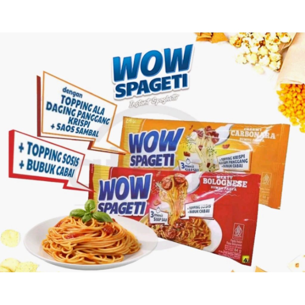 

Mie waw spagetibolognese carbonara paket5pcs