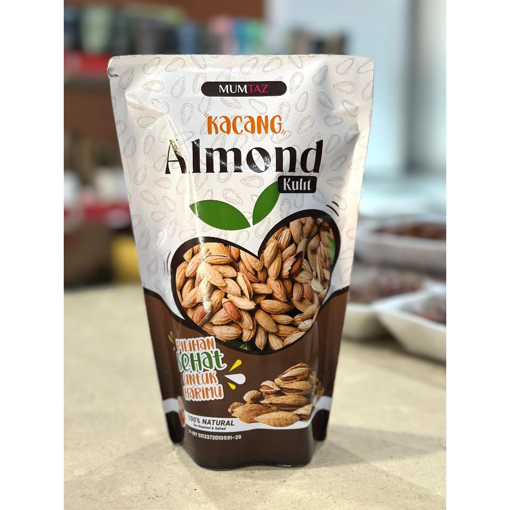 

Kacang Almond Kulit Premium Pouch 250gr