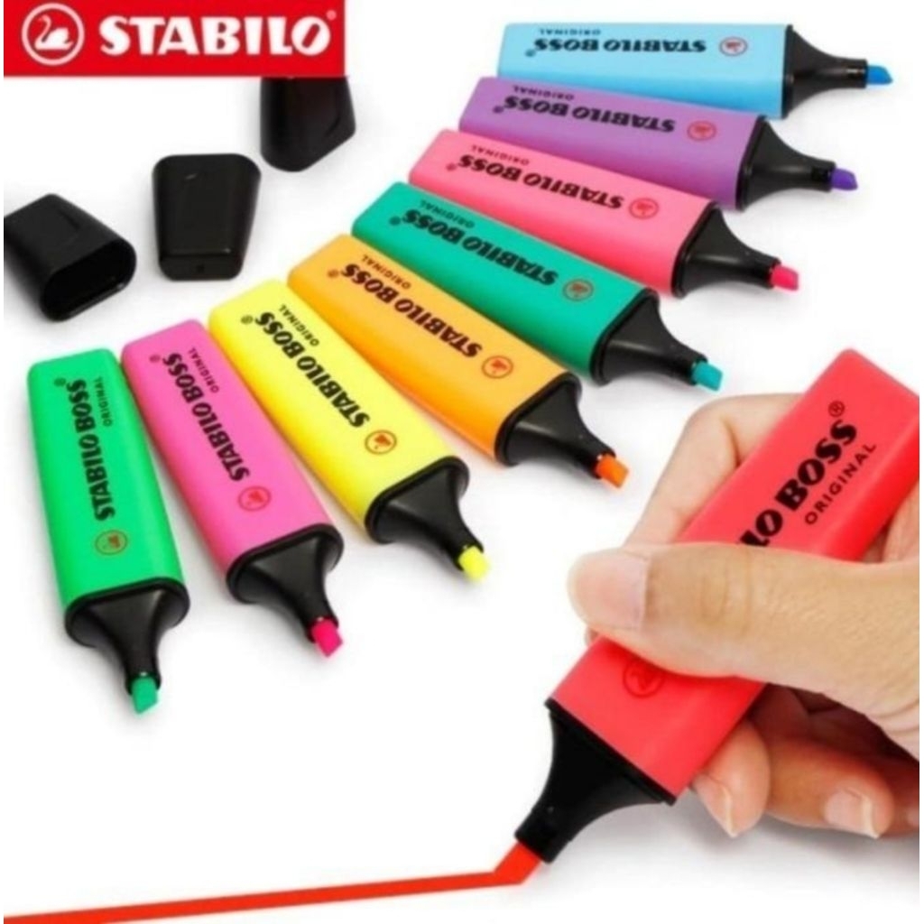 

STABILLO BOSS ORIGINAL ( KUNING BIRU HIJAU ORANGE,PINK )