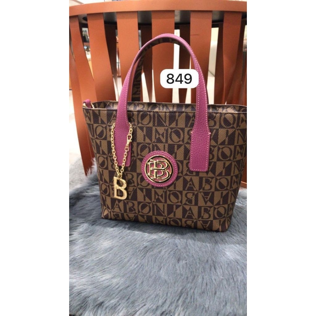 Bonia Original tote monogram leather magenta