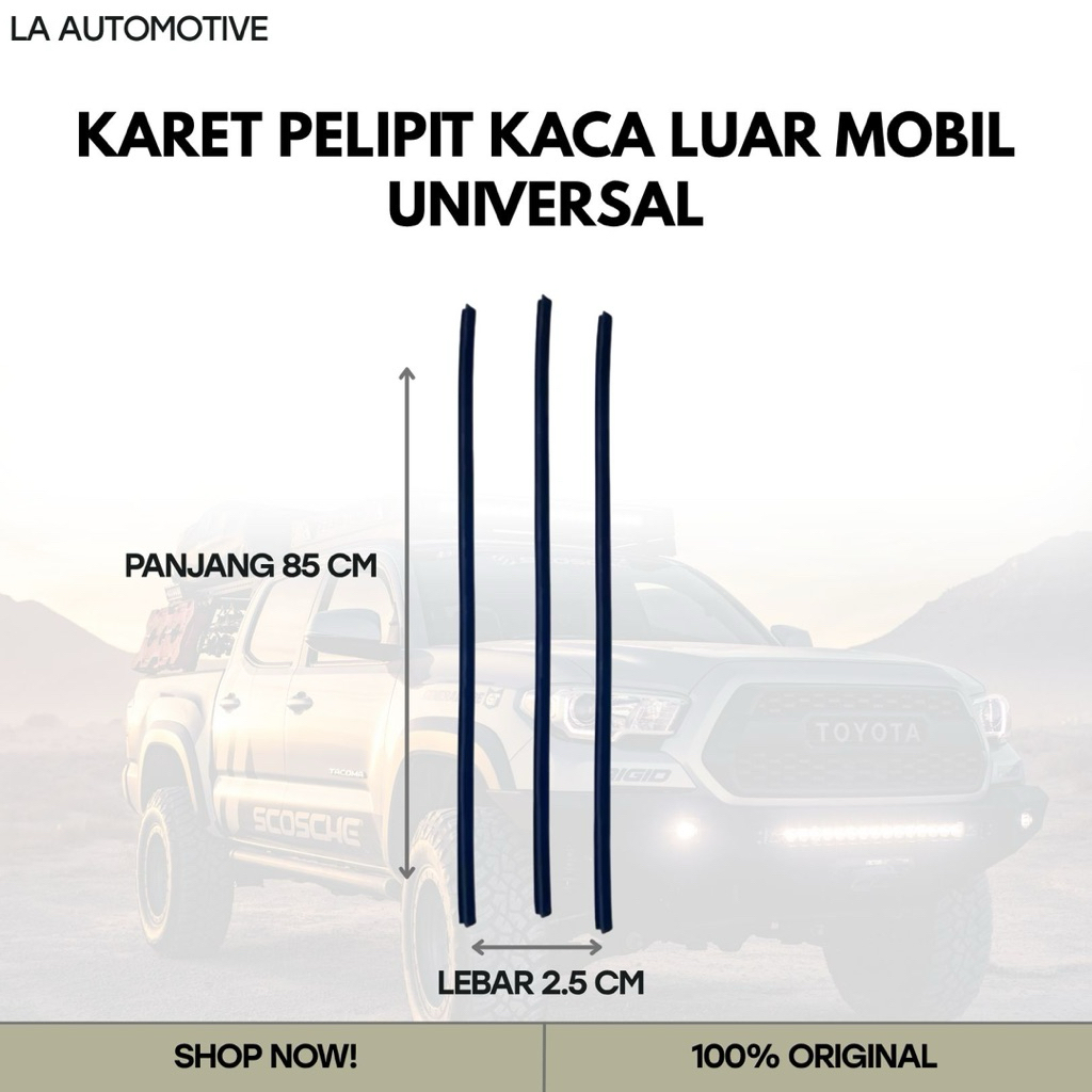 KARET PELIPIT KACA LUAR MOBIL UNIVERSAL