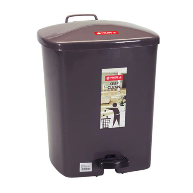 Tempat Sampah Injak Tebal 14 Liter Plastik Tertutup Lion Star C-7 | Tong Sampah Dapur Kamar Mandi