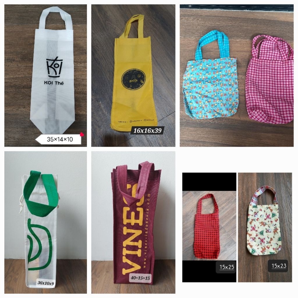 TAS BOTOL - TAS TUMBLER TAS SPUNBOND UNTUK BOTOL MINUMAN VINES FORE BOTTLE VENUE KOI