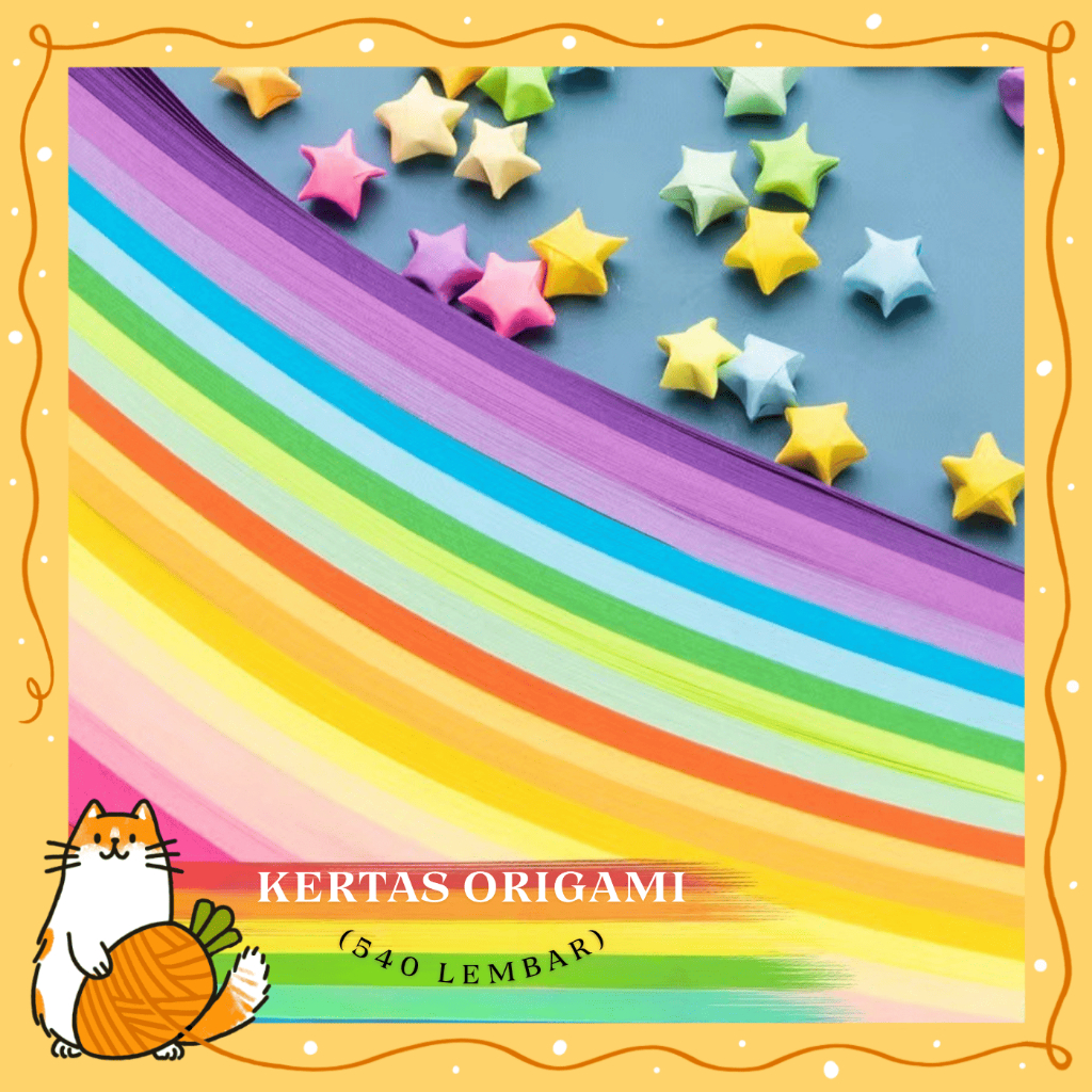 

( 540 lembar ) Kertas Origami Bintang / 18 Warna / Craft Crafting Stuff DIY / Gradient Color