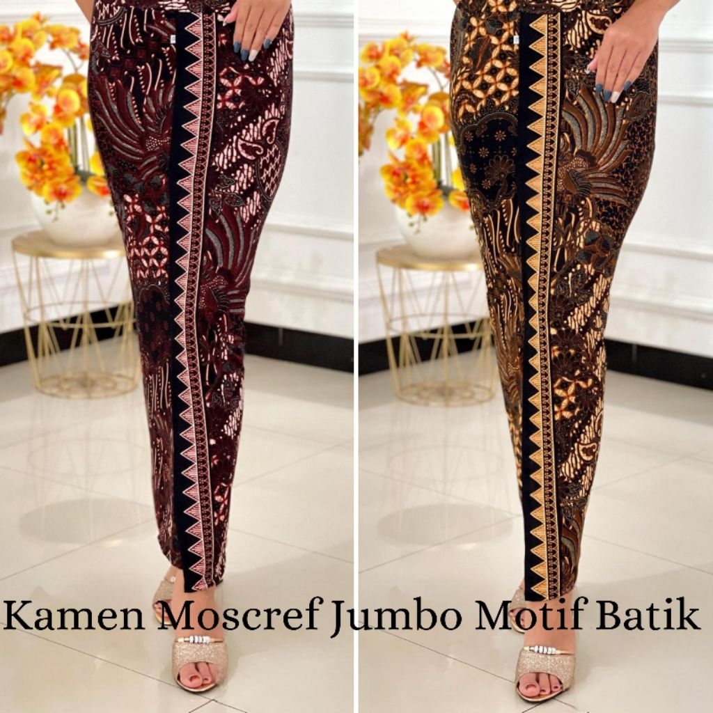 [ROK BALI] Kamen Moscref Jumbo Strait Motif Batik Melar Rok Bali