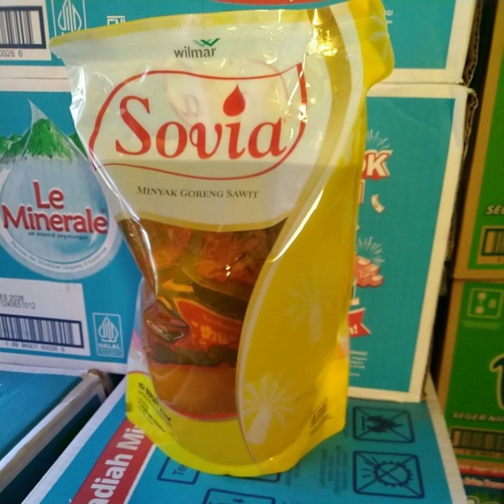 

Minyak Sovia kemasan 2 liter satu karton