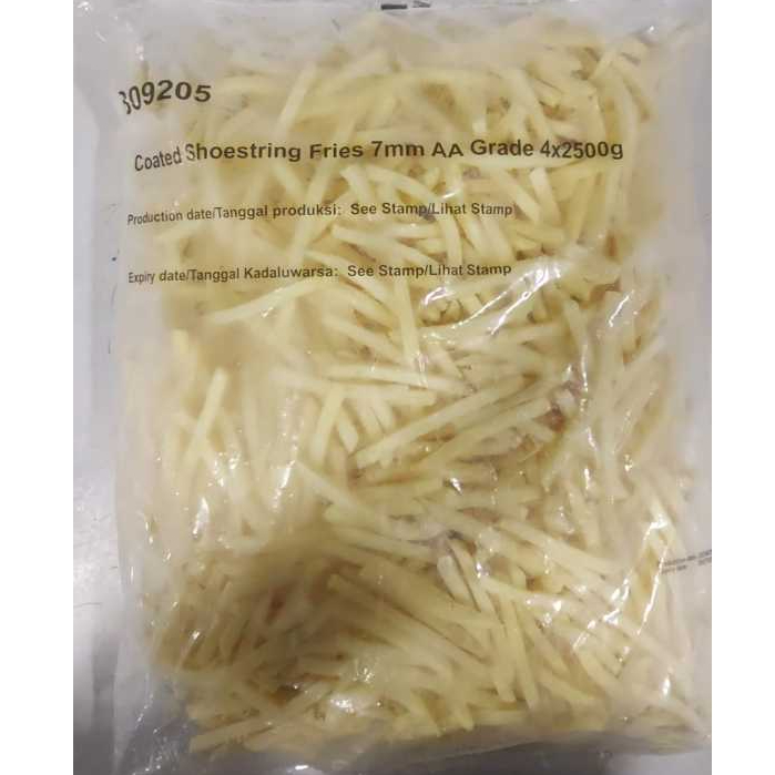 

Kentang beku shoestring coated 2,5 kg