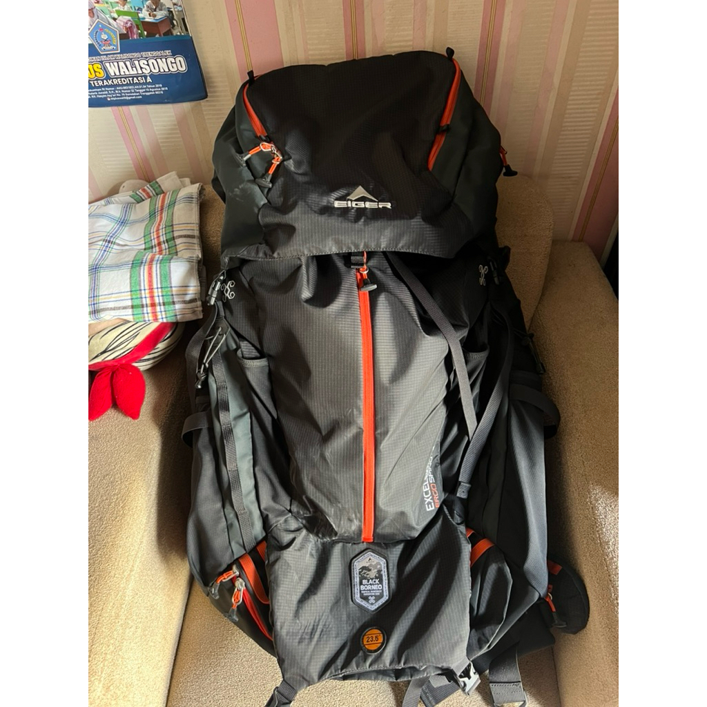 tas panier eiger black borneo 23.5 excelsior 75+15