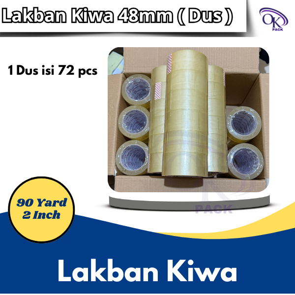 

LAKBAN KIWA TAPE 48MMX90YARD ( 1 Dus 72 Pcs )PALING MURAH BERKUALITAS
