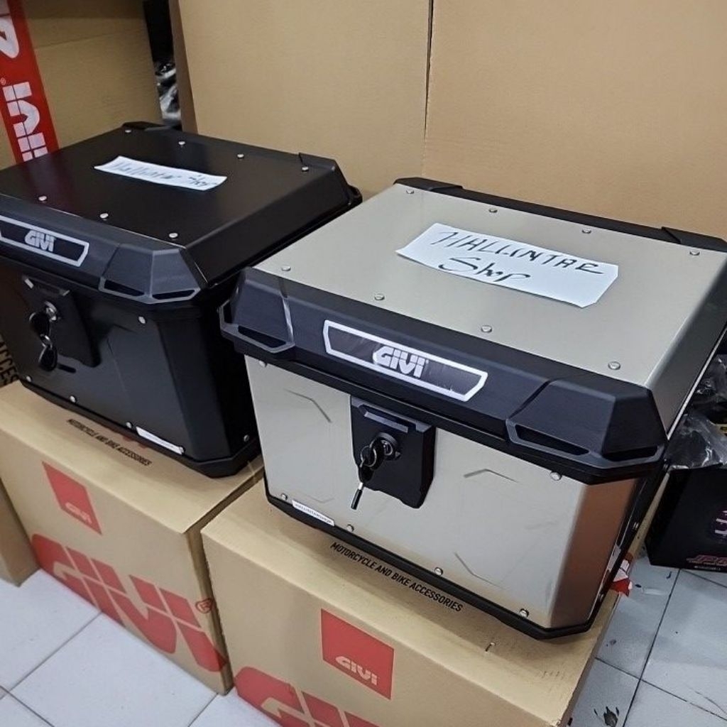 GIVI MTN47B HITAM MTN47A SILVER UKURAN 47 LITER BOX Motor KOTAK ALUMINIUM ORIGINAL 100% TERMURAH