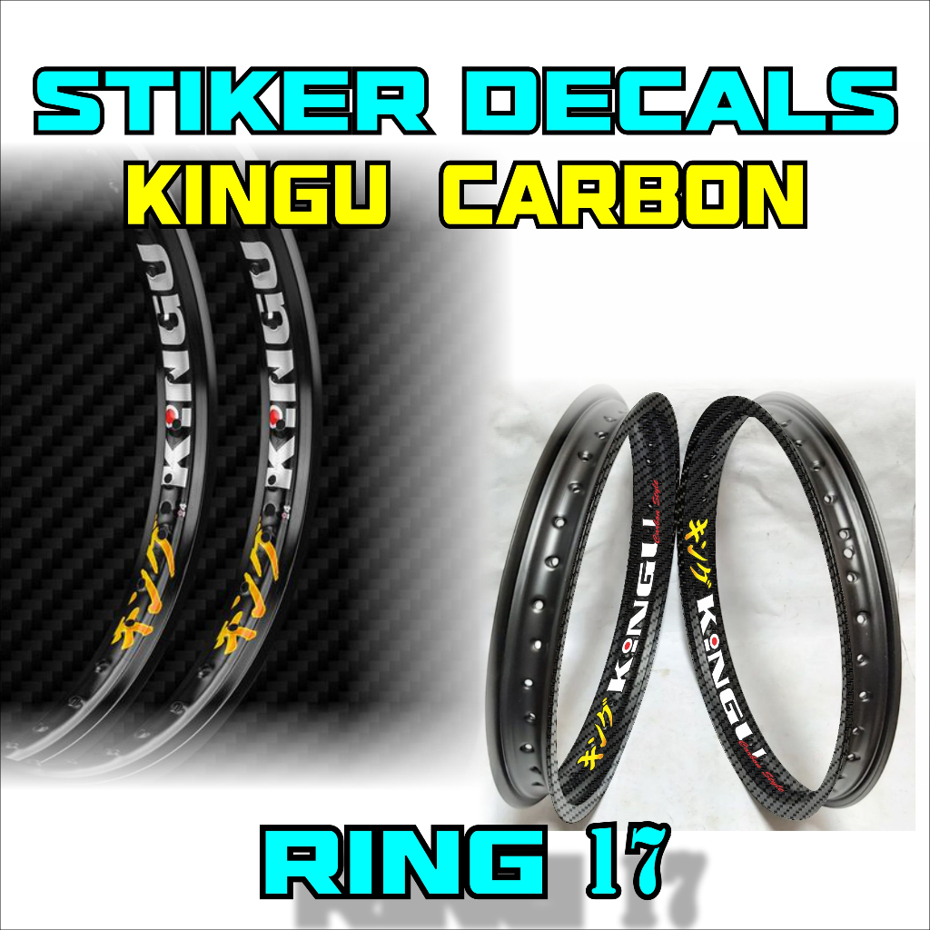 Sticker Decal Lis Velek Motif Kingu Ring 17 / Sticker VELG Kingu Ring 17 Carbon / decals Velek Kingu