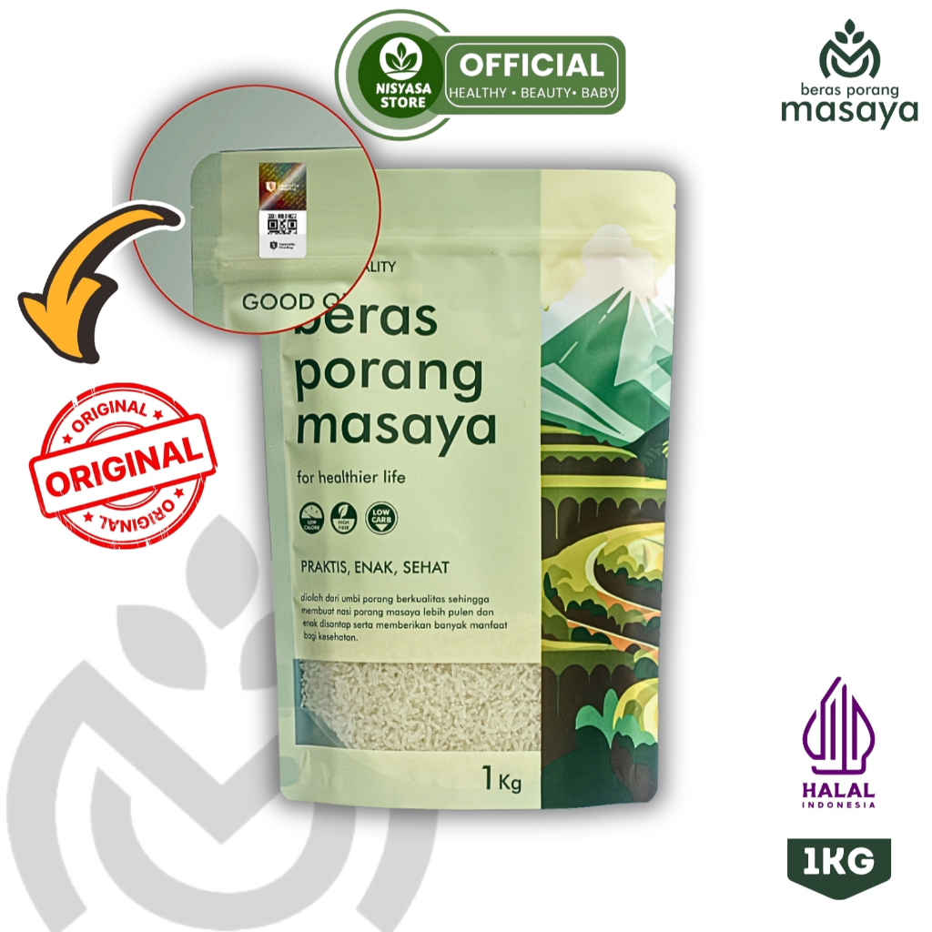

Masaya Beras Porang 1kg Shirataki Konjac Rice Diet Rendah Kalori