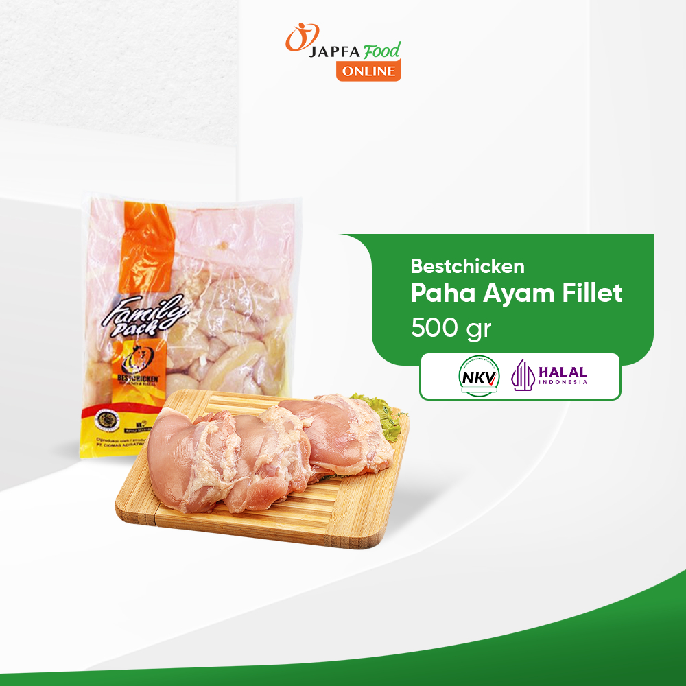 

Bestchicken Paha Ayam Fillet - Paha Ayam Boneless Tanpa Kulit 500 gr
