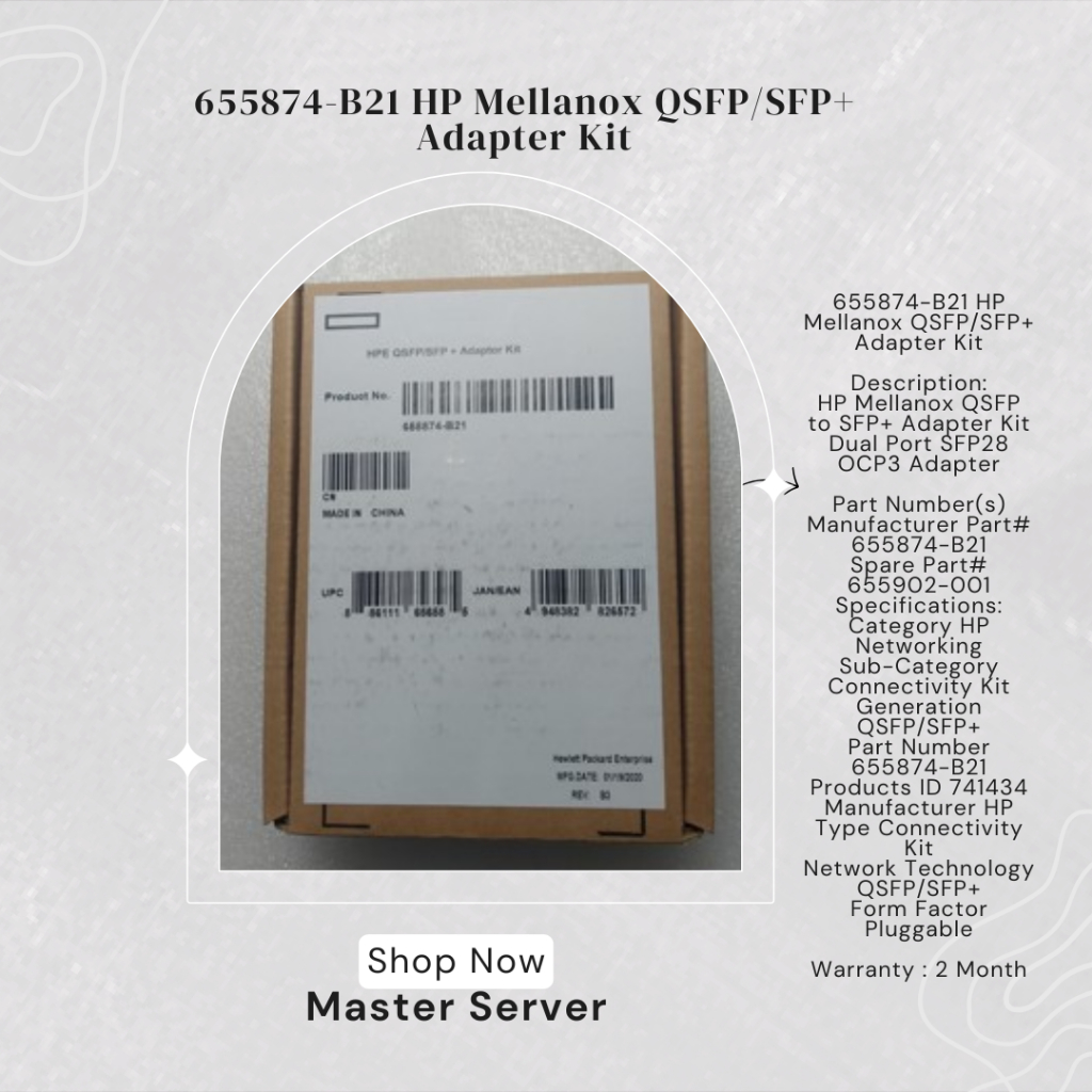 655874-B21 HP Mellanox QSFP/SFP+ Adapter Kit