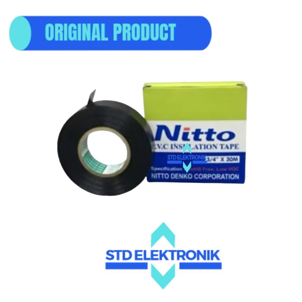 Lakban kabel NITTO 25 x 30 meter - Solasi kabel