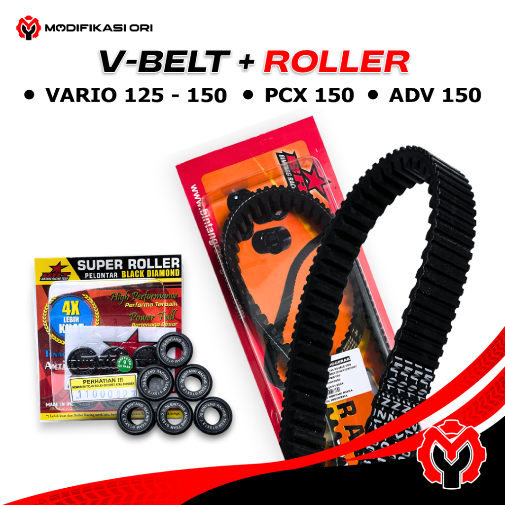 VBELT ROLLER BRT VARIO 125 150 VBELT BRT SUPER ROLLER BRT PCX 150 ADV 150 BRT VARIO 150