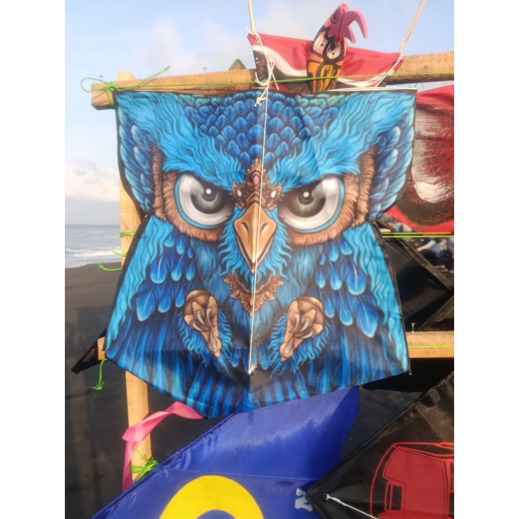 layangan celepuk clepuk rangka fiber lebih tingam dan kuat