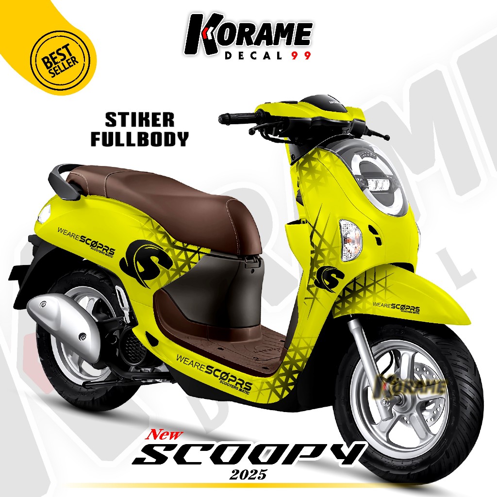 STIKER DECAL SCOOPY 2025 New // Stiker Honda Scoopy 2025 Motif S Simple Racing Full body