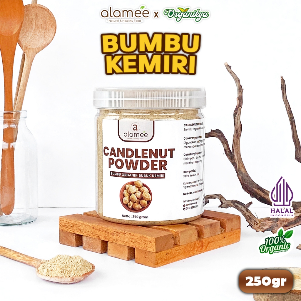 

Kemiri Bubuk Candlenut Seasoning Powder Bumbu Dapur Masak Organik Murni Asli Instan ALAMEE organikya