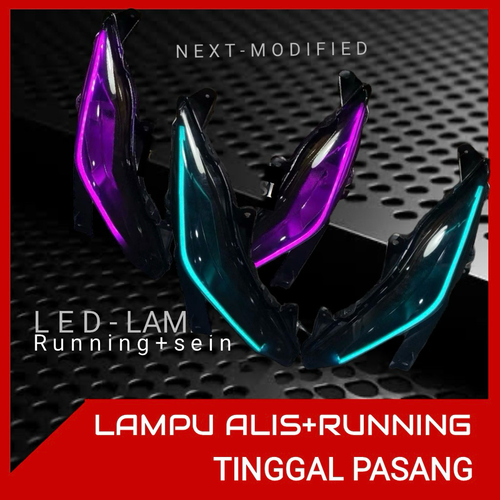 paket reteng atau sein depan beat esp lampu alis running tinggal pasang / lampu alis running paketan