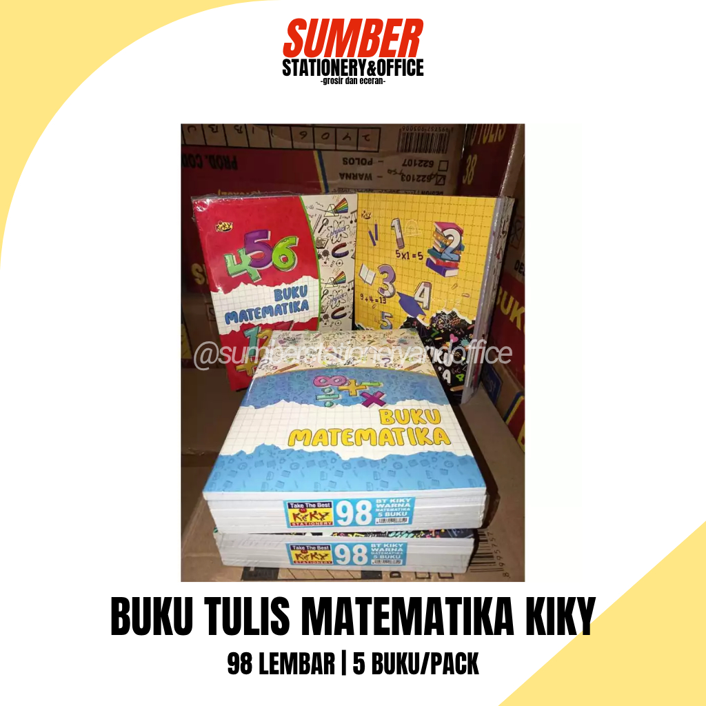 

Buku Tulis Kiky Matematika Kotak Kecil 98 Lembar – 5 Buku – [1 Pack] (BT-KIKY-98-MATE)
