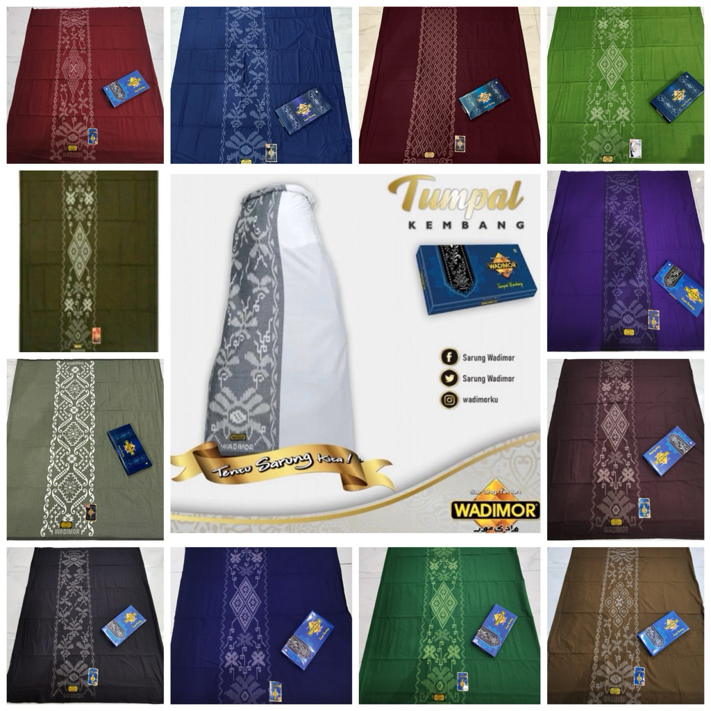 Kndegan_syal - Sarung Wadimor Tumpal Kembang Premium Tenun Songket Pria Asli