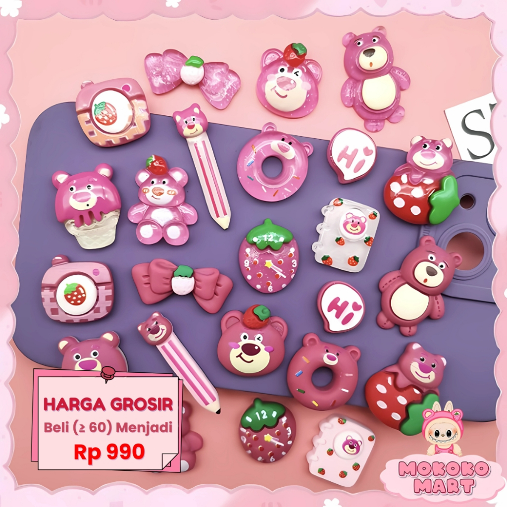 

MM Stiker 3D Pink Buat Case HP Botol Minum Notebook Stiker 3D Timbul Per Pcs Aesthetic Motif Lotso