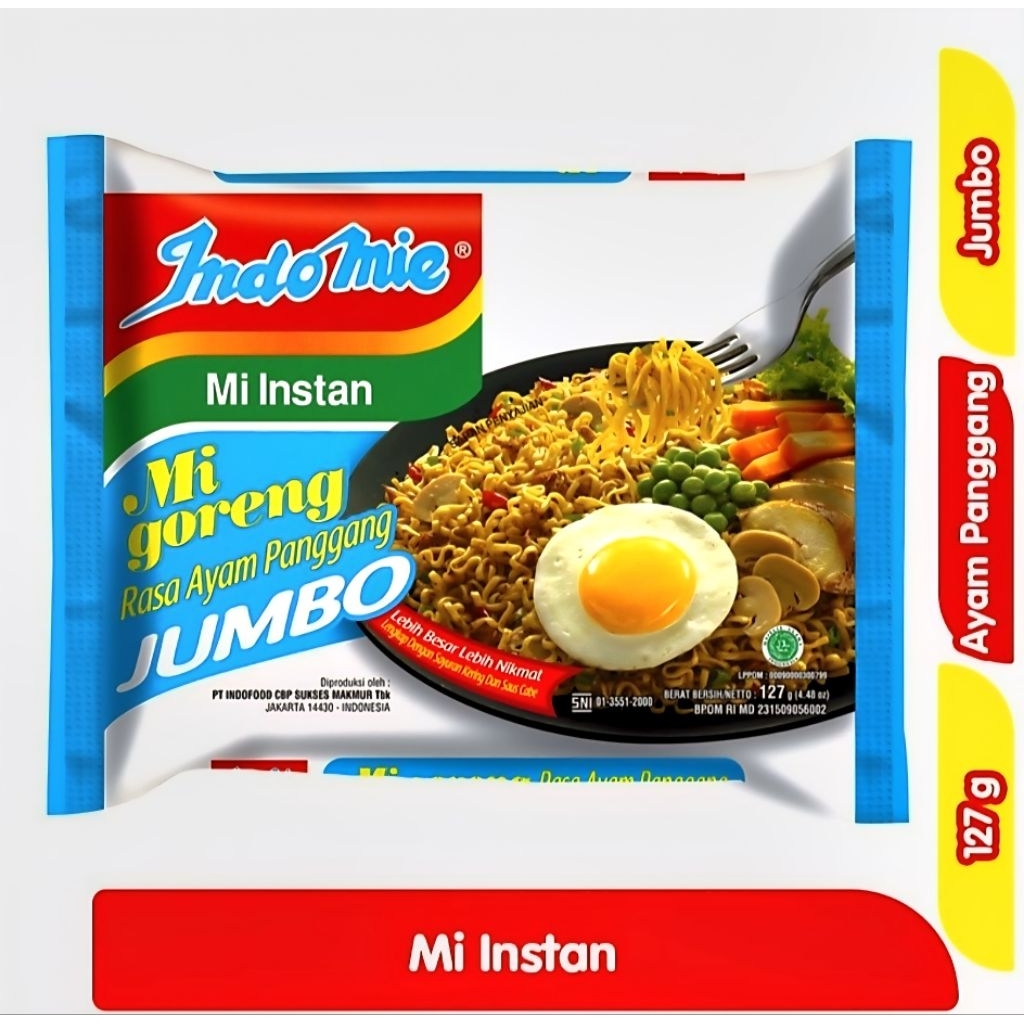 

INDOMIE MI INSTAN GORENG JUMBO AYAM PANGGANG 127gr