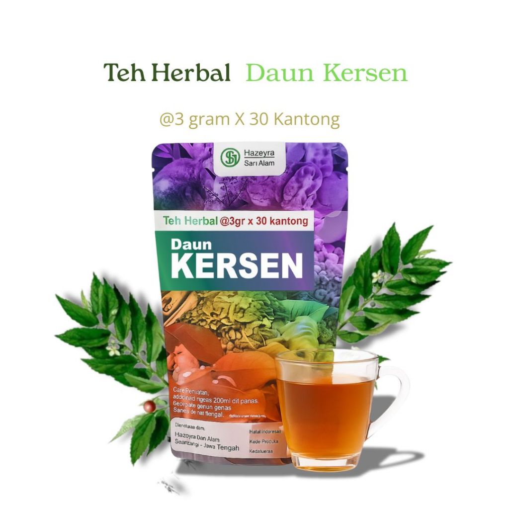 

teh herbal daun kersen isi 30pcs