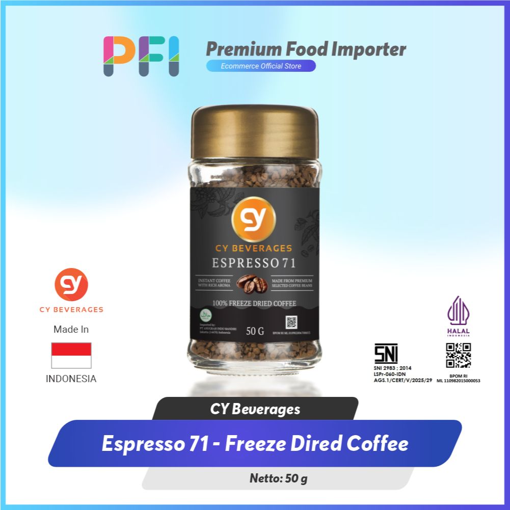 

CY Espresso 71 Freeze Dried Instant Coffee 50g - Kopi Instan
