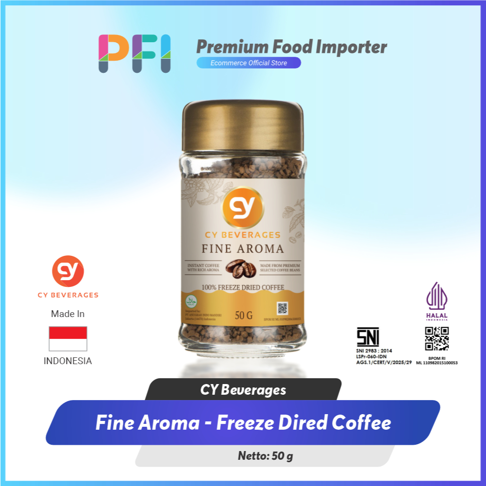 

CY Fine Aroma Freeze Dried Instant Coffee 50g - Kopi Instan