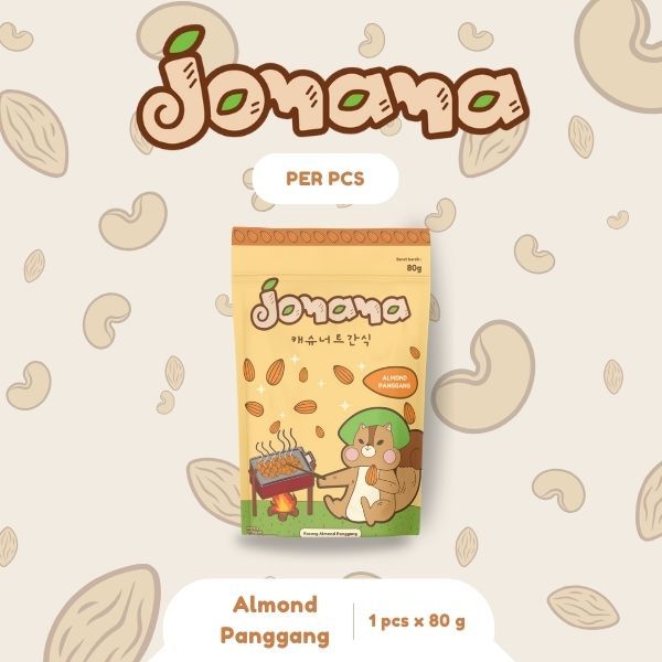 

Jomama - Kacang Rasa Almond Panggang 80gr Snack Cemilan Jajanan Kacang