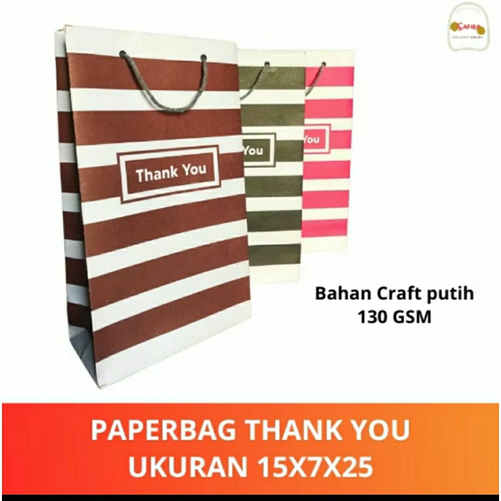 

Paperbag thank you - paperbag motif zebra