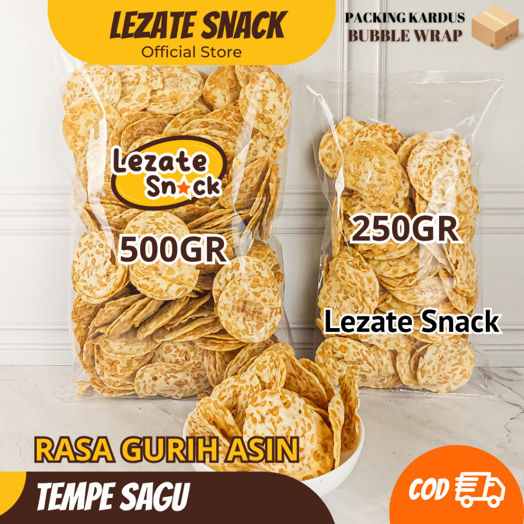 

Kripik Tempe Sagu 500gr Kiloan Murah Renyah Enak / Keripik Tempeh Sagu Oven Gurih Enak Lezate Snack