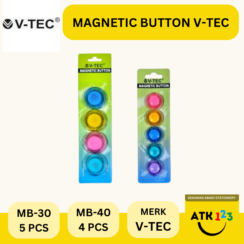 

V-TEC Magnetic Button / Magnet Tempel V-Tec VT-MB-30 / VT-MB-40 Magnet Kulkas