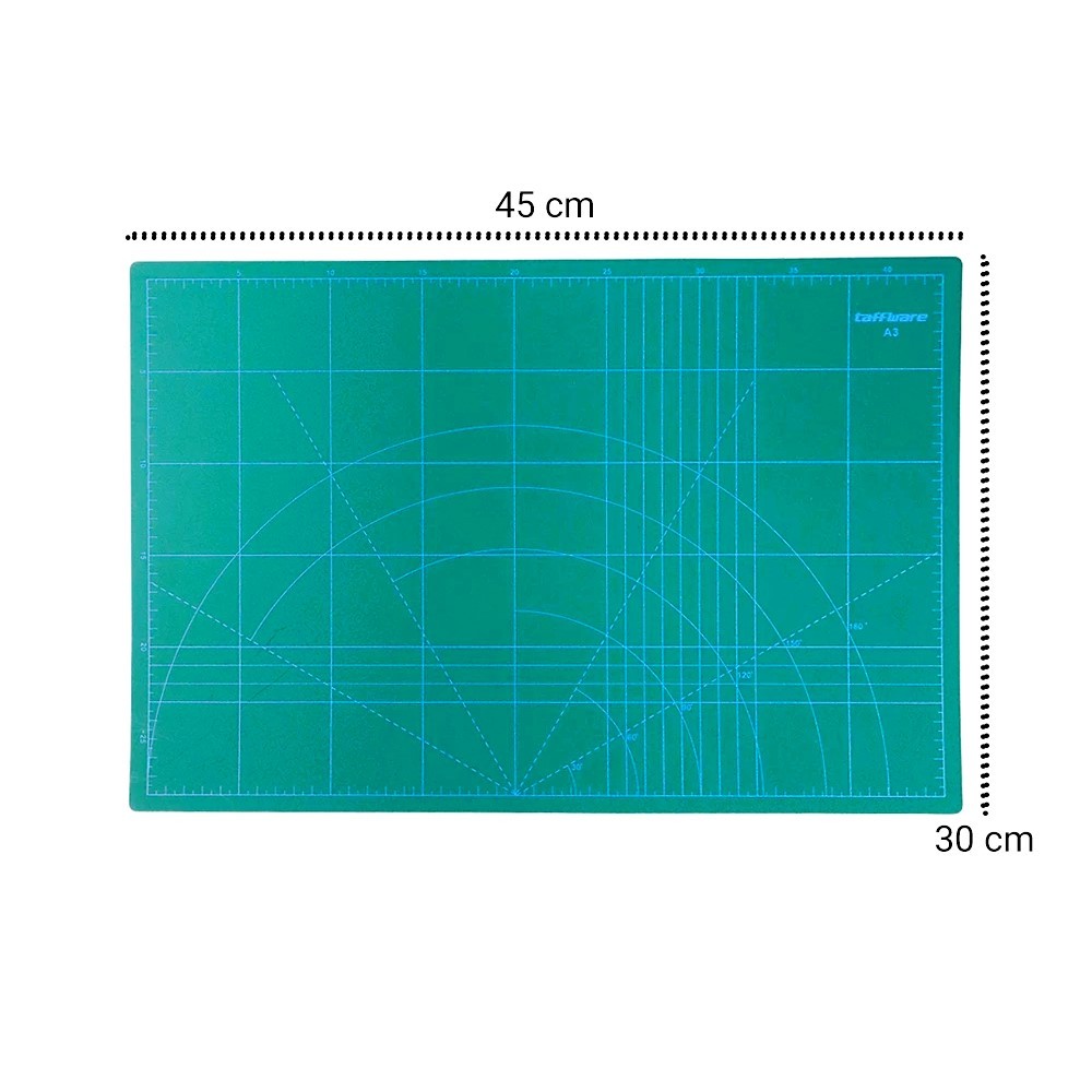 

Taffware Work Cutting Mat Pad A3 45 x 30cm / Alas Potong Serbaguna - GKSA3 - Green