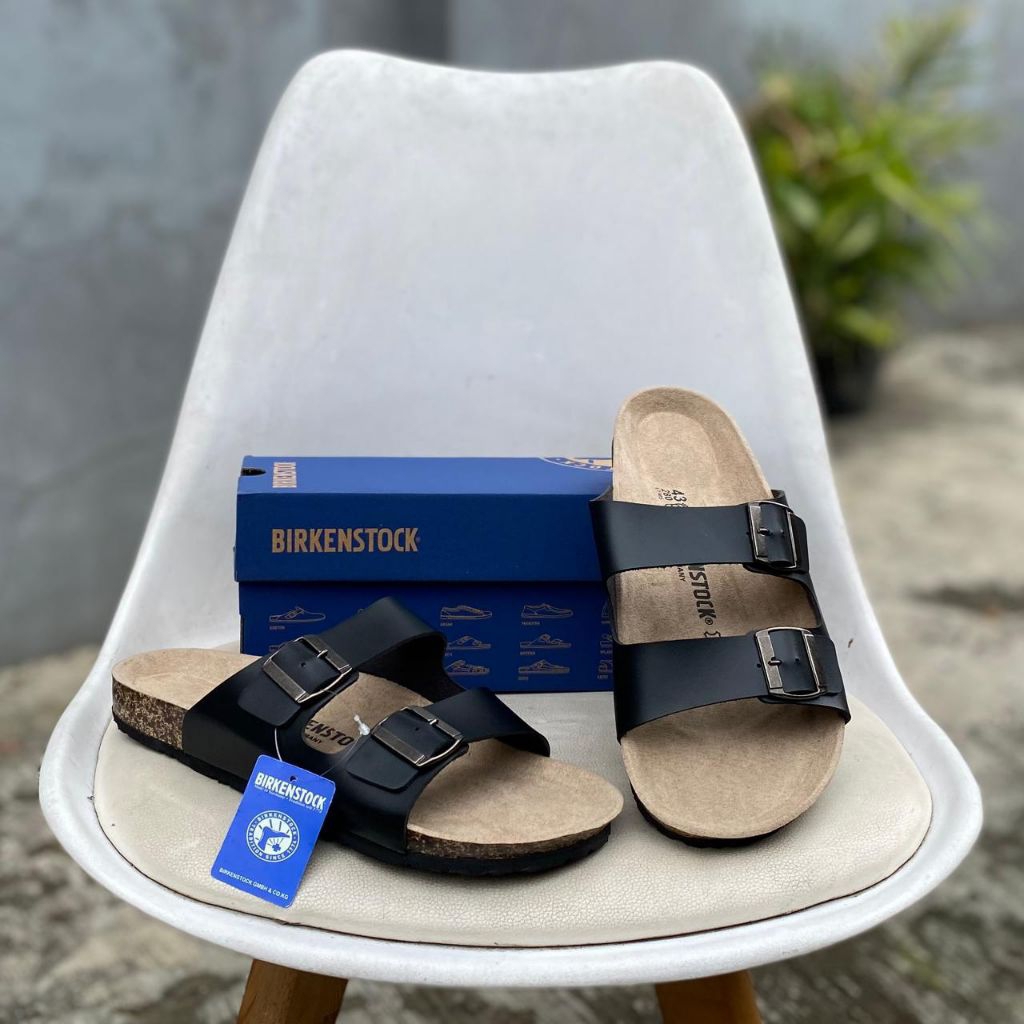 promo sandal kasual pria terbaru sandal slide double strap pria terbaru sandal kulit sandal pria