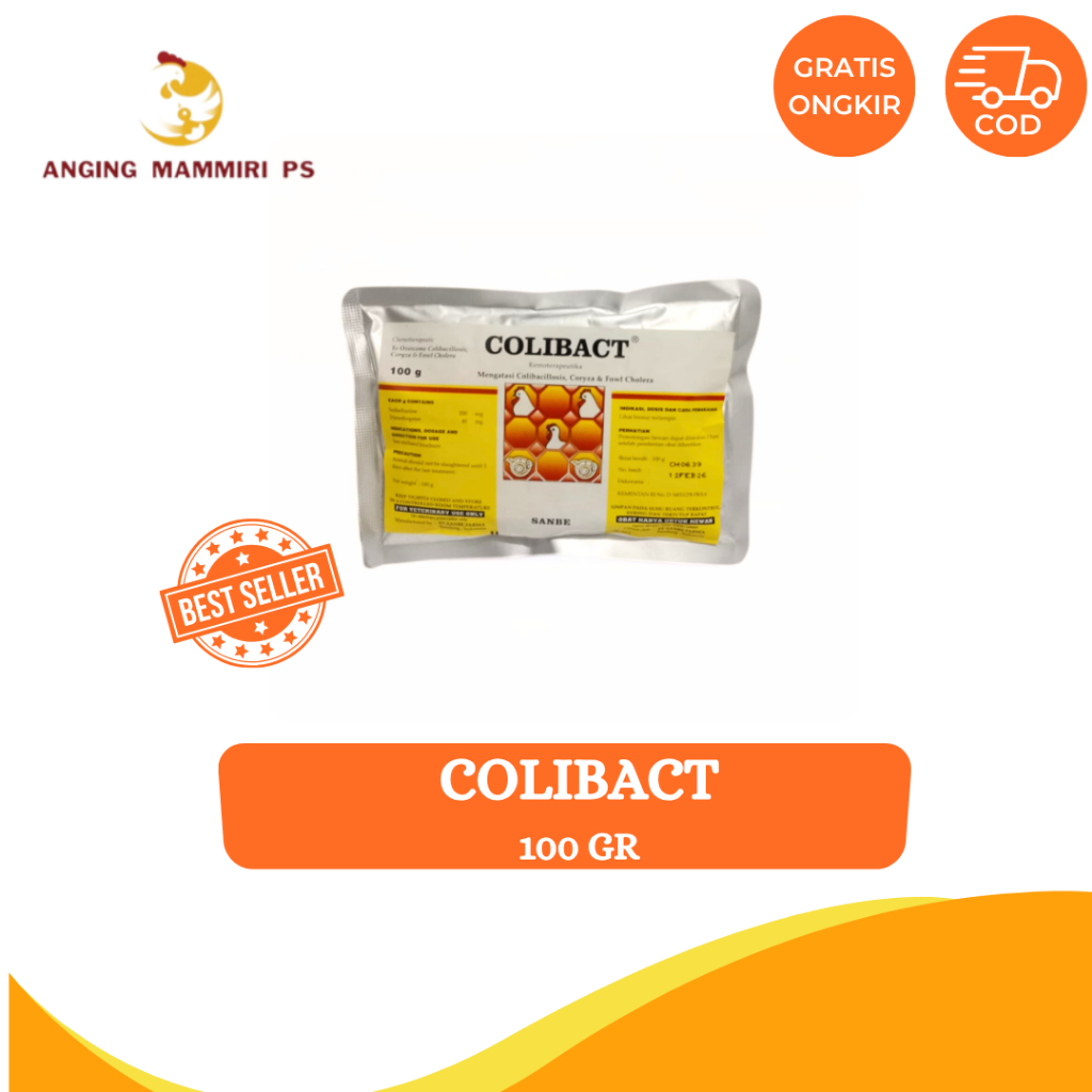 Colibact serbuk 100 gr  - obat untuk unggas ayam dan hewan
