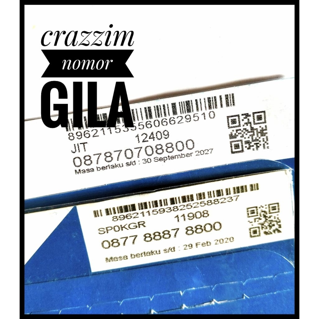 NOMOR CANTIK XL SUPER 3 VARIAN ANGKA. No Cantik 8800