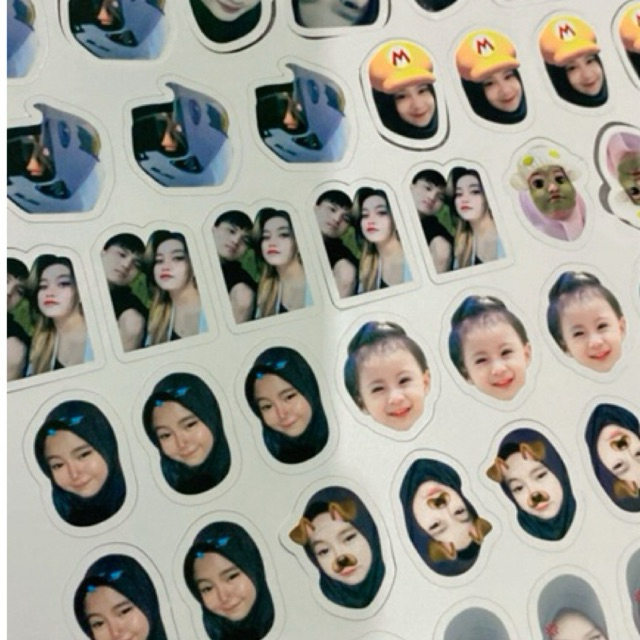 

Stiker wajah Custom gambar ukuran 4cm (ecer minim 10pcs)
