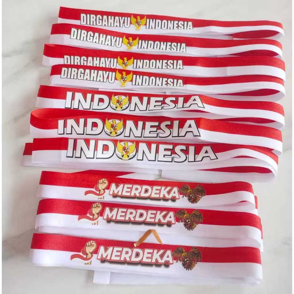 Ikat Kepala Merah Putih Dirgahayu Agustus HUT RI 17 Agusus/Ikat Kepala Merah Putih