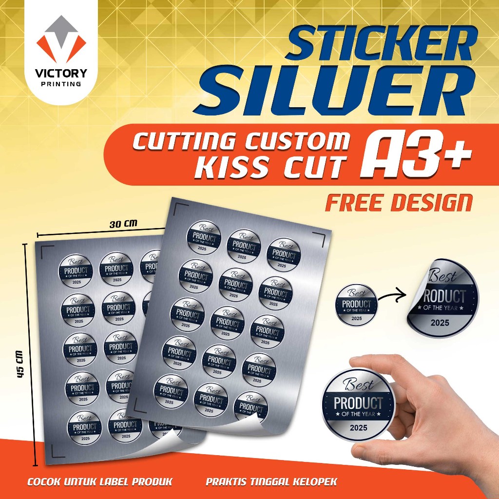 

STIKER SILVER GLOSY A3/MATTE / STICKER LABEL KEMASAN / STIKER CUTTING Murah Jakarta