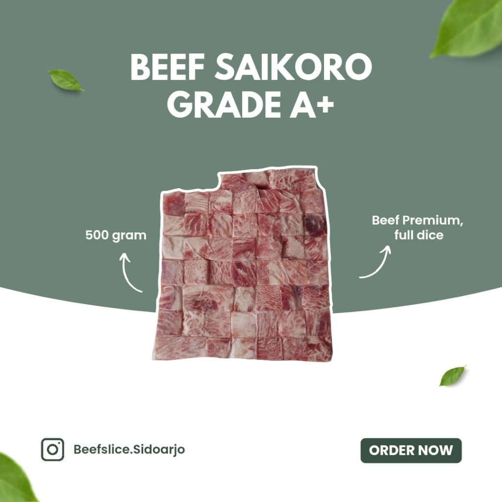 

READY Beef Saikoro Wagyu Grade A 500 Gram
