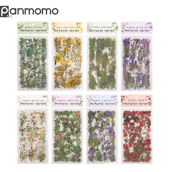 

Stiker Bunga Rustic Vintage - DIY PET Deco Sticker Natural Flower Undangan Pesta Pernikahan Souvenir Mahar Scrapbook Craft Diary Journal Case Hp Kartu