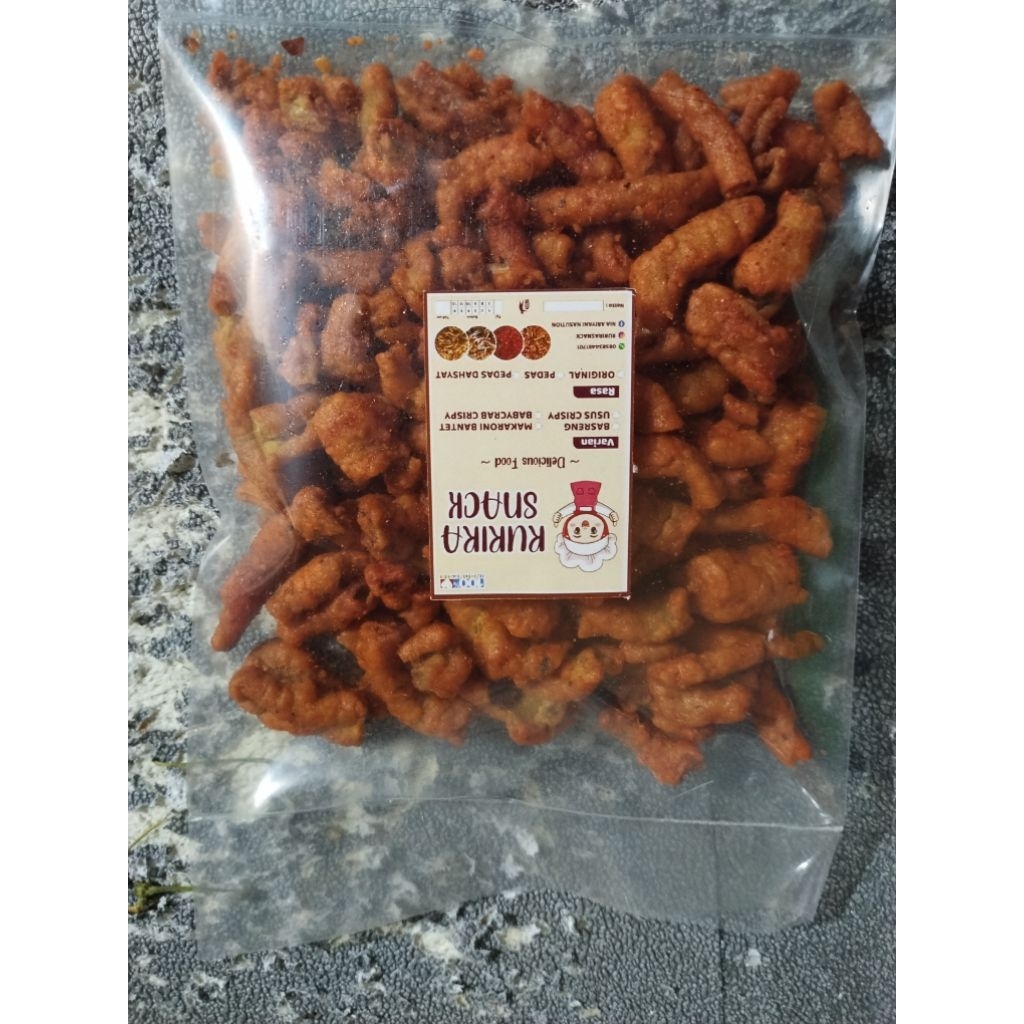 

usus crispy pedas uk sedang