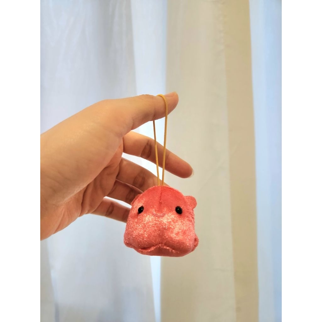 Amuse Keychain Phone Strap Mendako Gurita Merah Shimmer Kecil Bulir