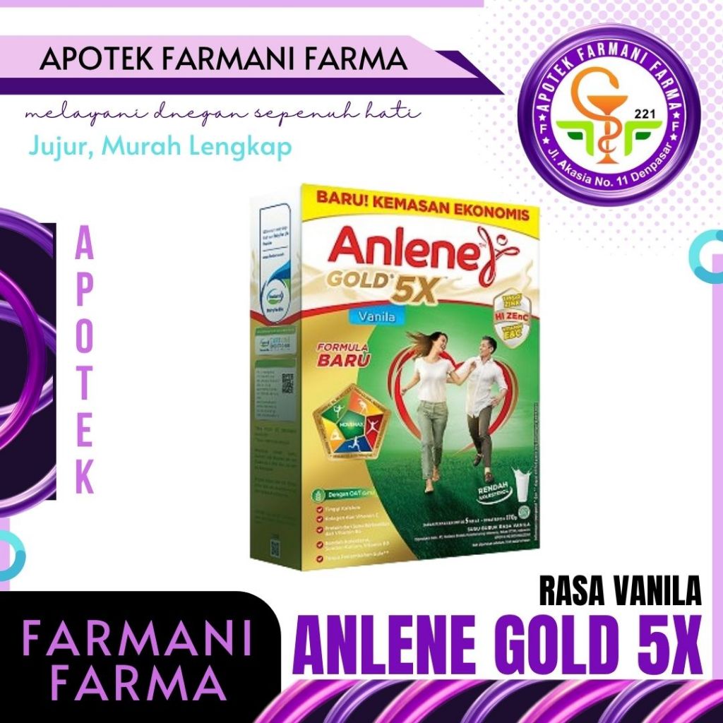 

ANLENE GOLD 5X RASA VANILA BOX/570 GR/850 GR/230 GR/170 GR/NUTRISI TULANG/KESEHATAN TULANG DAN SENDI